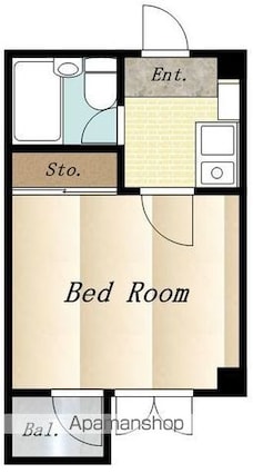 東京都武蔵野市西久保２丁目[1K/16.5m2]の間取図