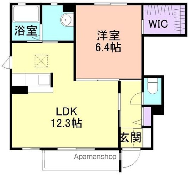 和歌山県和歌山市神前[1LDK/45.13m2]の間取図