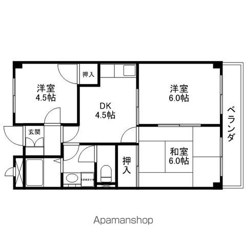 ライオンズハイツ高宮の間取り写真