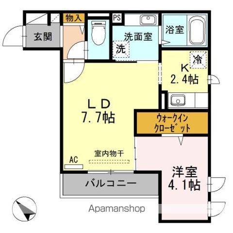 【福岡市南区大橋のアパートの間取り】