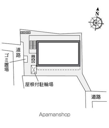 レオパレスストレーザ椿森[1K/22.47m2]の配置図