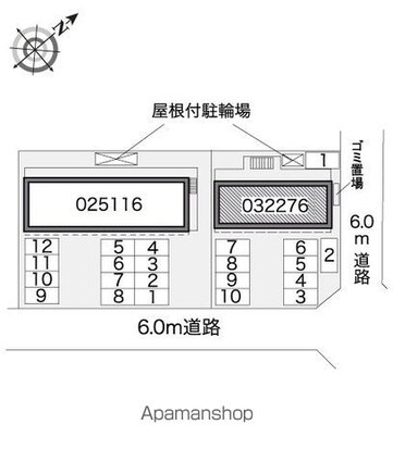 レオパレス栄[1K/20.28m2]の配置図