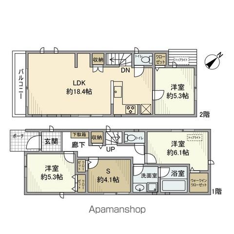 東京地下鉄方南支線 方南町駅 徒歩12分 2階建 築6年の間取り写真