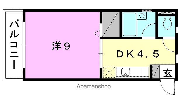 サクラハイツ[1DK/29.64m2]の間取図