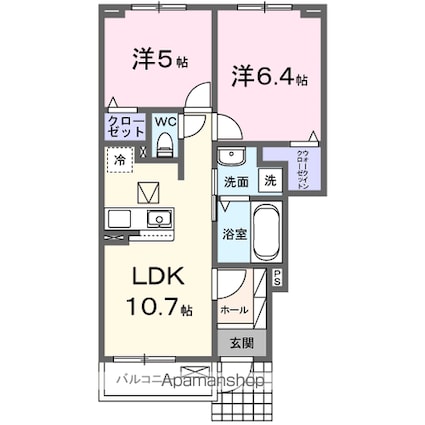エースガーデン　Ⅱ[2LDK/50.47m2]の間取図