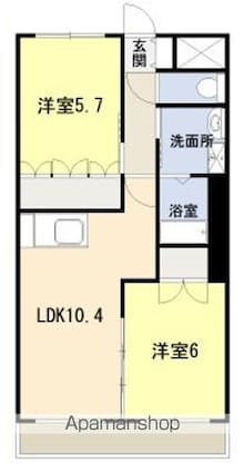 ラピュタ[2LDK/51.3m2]の間取図