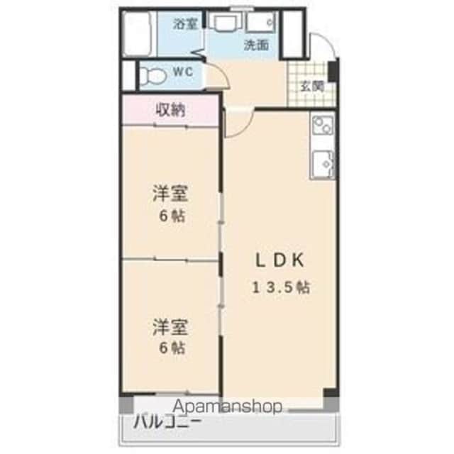 第２マンションイトキ[2LDK/55.69m2]の間取図