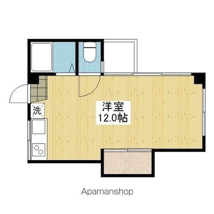 レイス柳井町[1R/25.1m2]の間取図