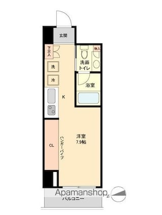 レジデンス雪谷大塚[1R/21.5m2]の間取図