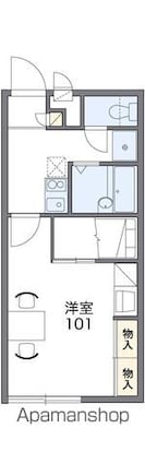 レオパレスＳＨＩＯＨＡＲＡⅡ[1K/23.18m2]の間取図