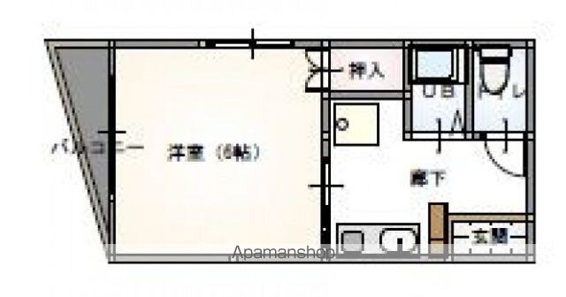 広島県広島市安佐南区古市４丁目[1K/20.94m2]の間取図