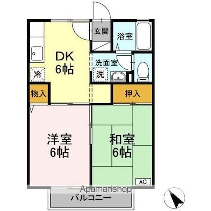 ロイヤルストーク　Ｂ[2DK/40.29m2]の間取図