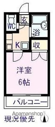 ラ・フォート[1K/19.96m2]の間取図