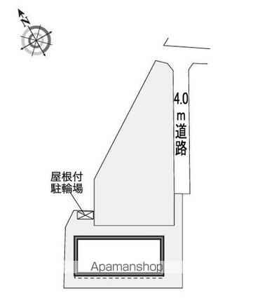 東京都調布市上石原１丁目[1K/28.02m2]の配置図