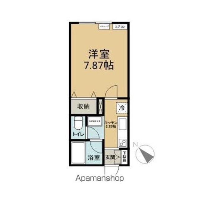 アパートメントＳＡＴＯ[1K/24.63m2]の間取図