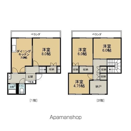 グレース佃[4SDK/91.7m2]の間取図