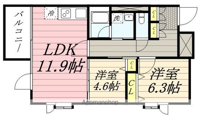 プライムアーバン市谷仲之町の間取り写真