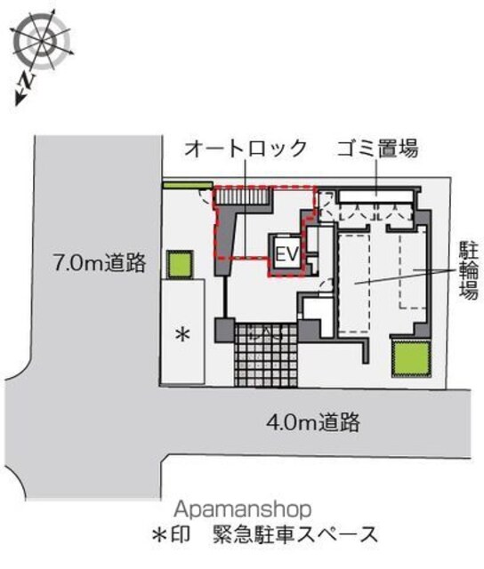 ＬＯＶＩＥ麻布十番[1R/25.51m2]の配置図