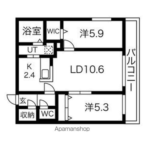 GLASS山鼻EASTの間取り写真