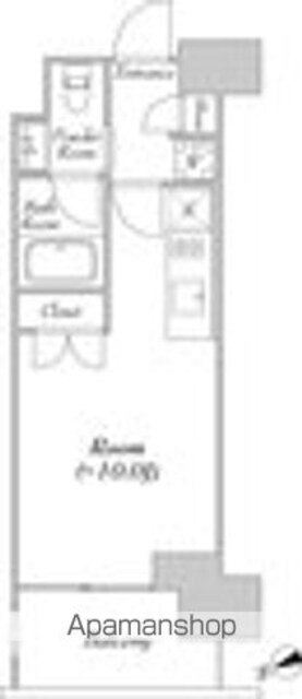 カナルフロント芝浦[1R/25m2]の間取図
