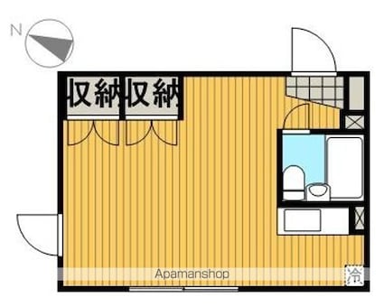 東京都世田谷区上馬１丁目[1K/23.1m2]の間取図
