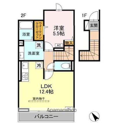 ＤーＲＯＯＭ甲州街道[1LDK/48.65m2]の間取図