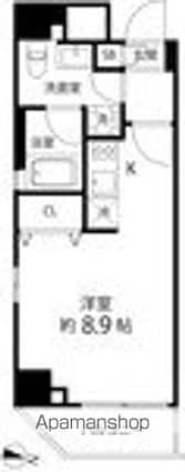 パークサイド錦糸町レジデンス[1R/25.76m2]の間取図