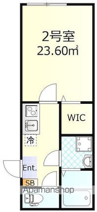 サニーブリーズ板橋[1K/23.6m2]の間取図