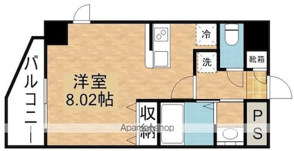 グランメゾン新町[1R/25.07m2]の間取図