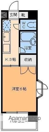 愛媛県松山市緑町１丁目[1K/19.8m2]の間取図