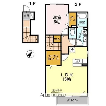 御所アリビオ[1LDK/59.05m2]の間取図