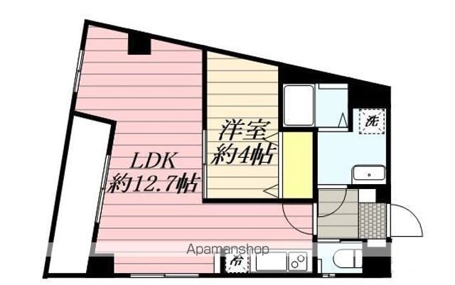 東京都中野区本町５丁目[1LDK/39.56m2]の間取図