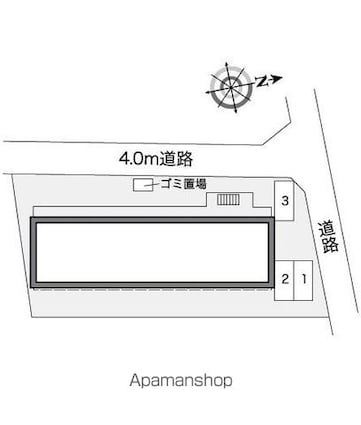 レオパレス緑町[1K/22.35m2]の配置図