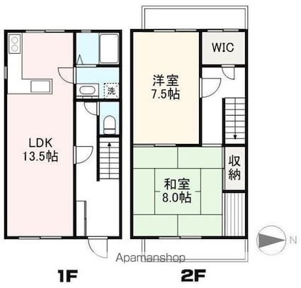 香川県高松市円座町[2LDK/74.52m2]の間取図