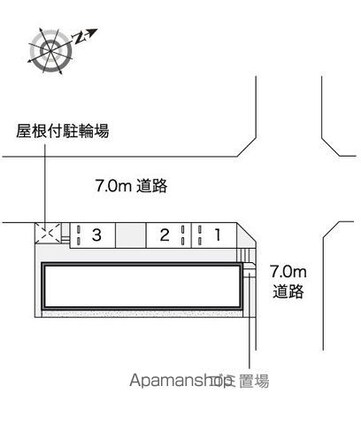 レオネクスト白菊[1K/23.4m2]の配置図