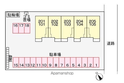 ヴィオーラ御園[2LDK/57.93m2]の配置図