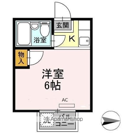 調布ハイムピア[1K/14m2]の間取図