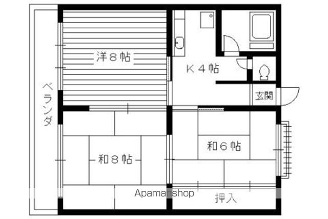 奥田マンションの間取り写真