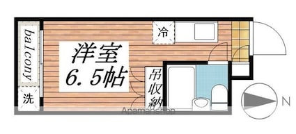 東京都中野区本町３丁目[1R/14.17m2]の間取図