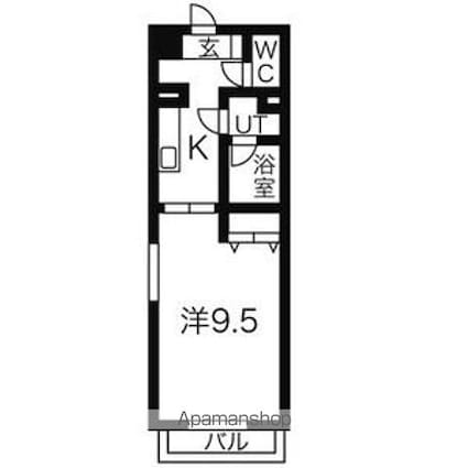 コートヒルズ[1K/30.38m2]の間取図