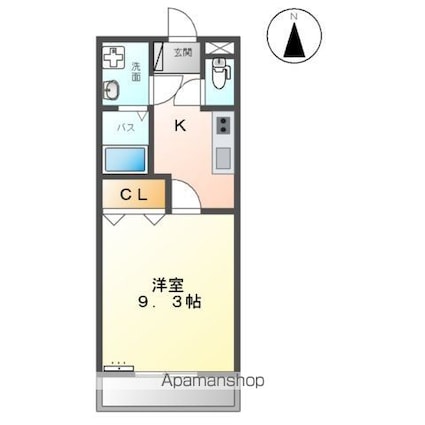 メルベーユコノミ[1K/30.96m2]の間取図