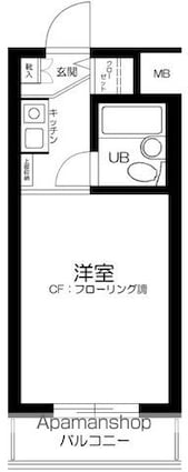スカイコート下高井戸[1K/16.2m2]の間取図