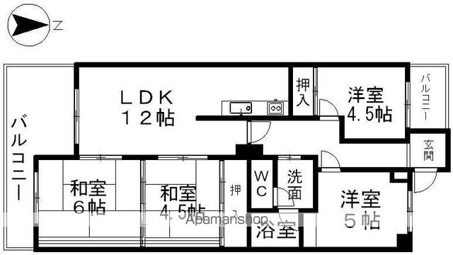 三井東別院ハイツの間取り写真