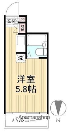 マンションササノ[1R/17.35m2]の間取図