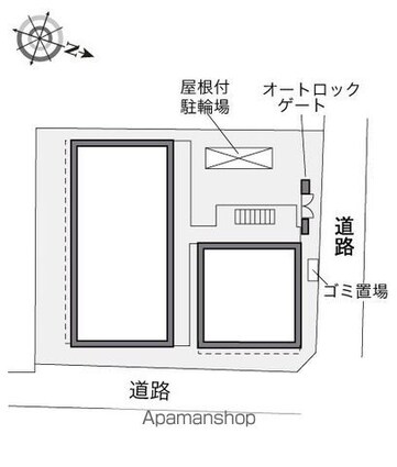 レオパレスＬＯＲＥＡ[1K/22.35m2]の配置図