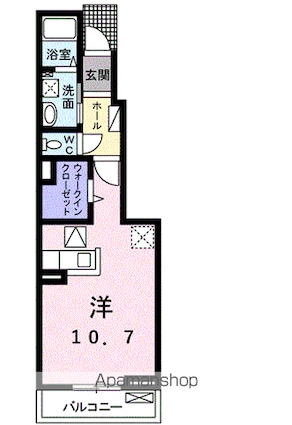 シェルドミール[1R/32.94m2]の間取図