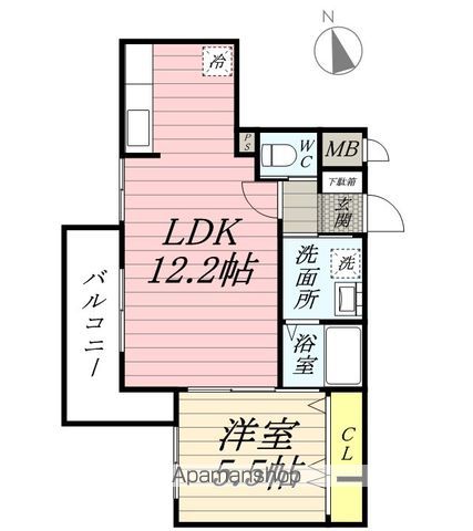 【ベルメゾン尾山台駅前の間取り】