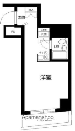 東京都北区昭和町１丁目[1R/20.32m2]の間取図
