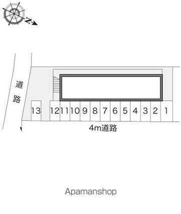 レオパレスラ・ポール[1K/20.37m2]の配置図