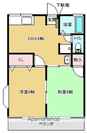 シティハイムＭＩＮＤⅠ[2DK/40.91m2]の間取図